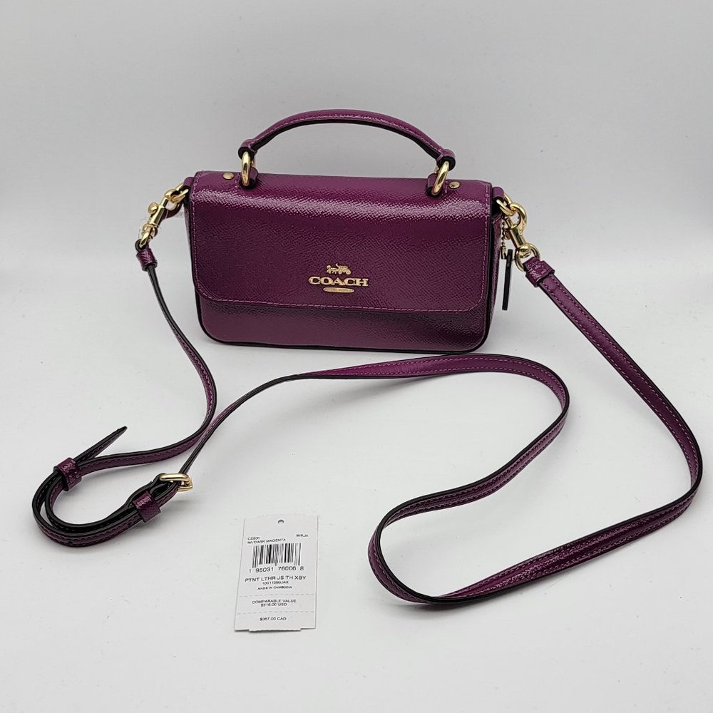 Coach Mini Josie Top Handle Crossbody CE630 Dark Magenta